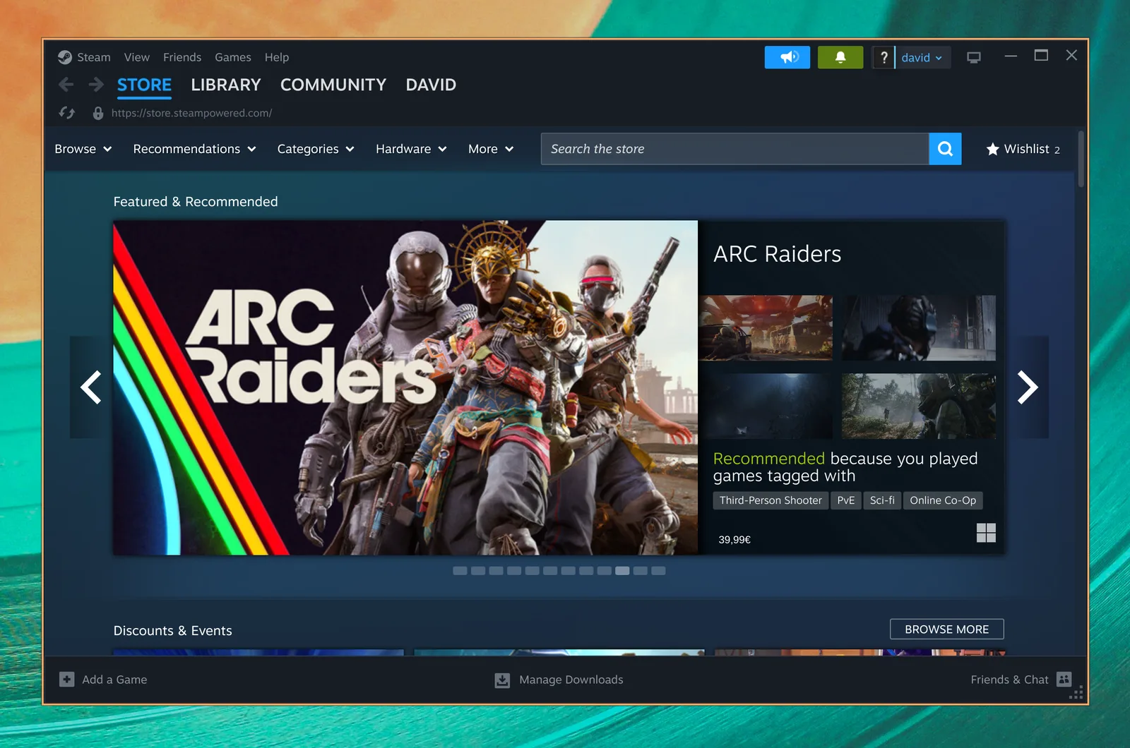 A Steam játékboltja Omarchyn